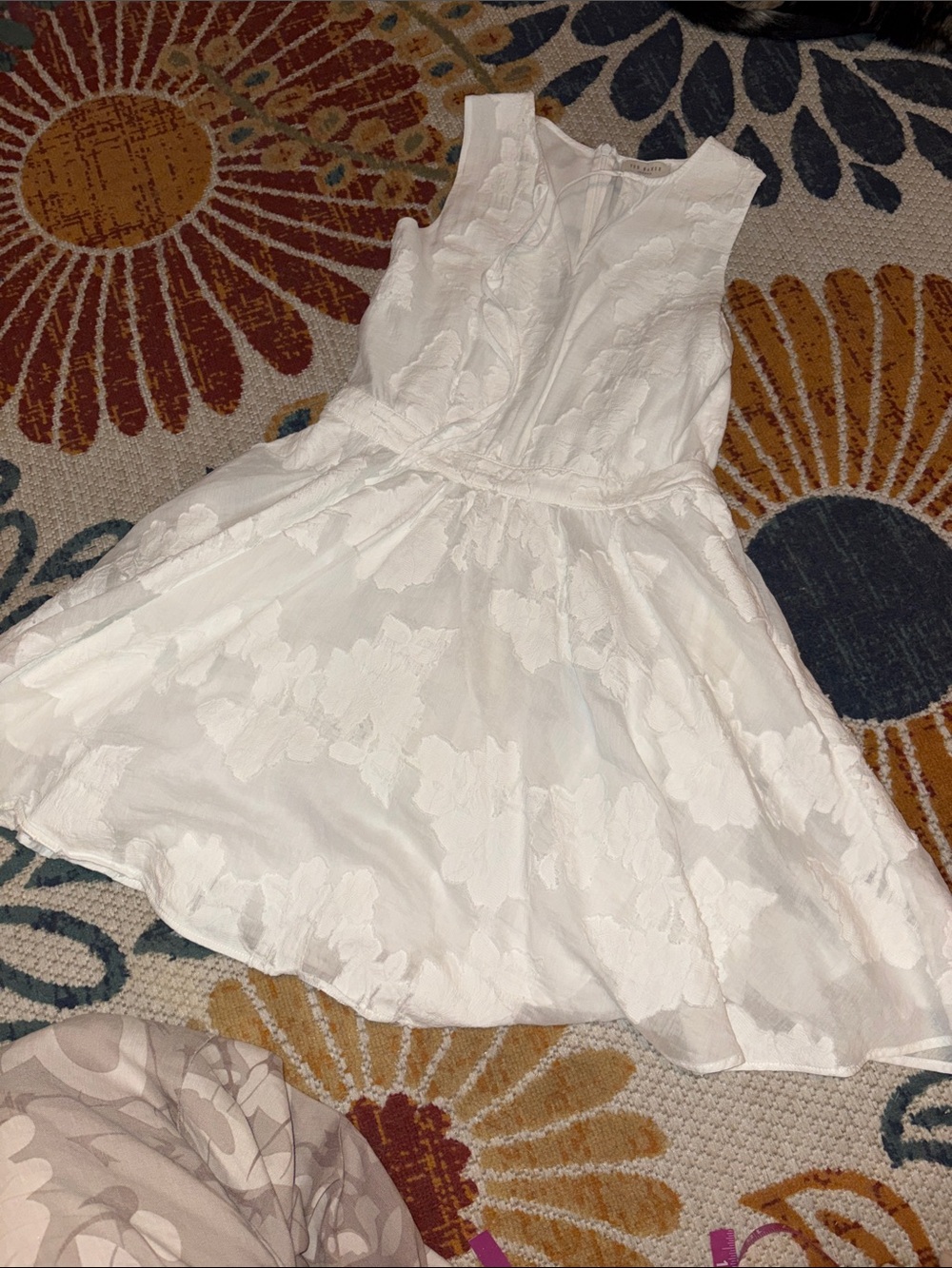 Ted Baker White Maylee Flippy Dress size 2